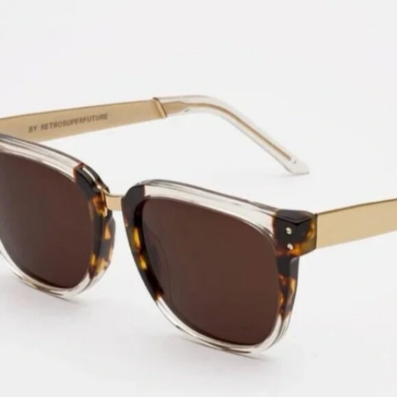 RetroSuperFuture People Francis Savanna Bicolor Sunglasses - Picture 1 of 15